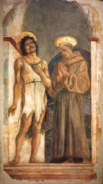  Francisco Lienzo - San Juan Bautista y San Francisco Renacimiento Domenico Veneziano